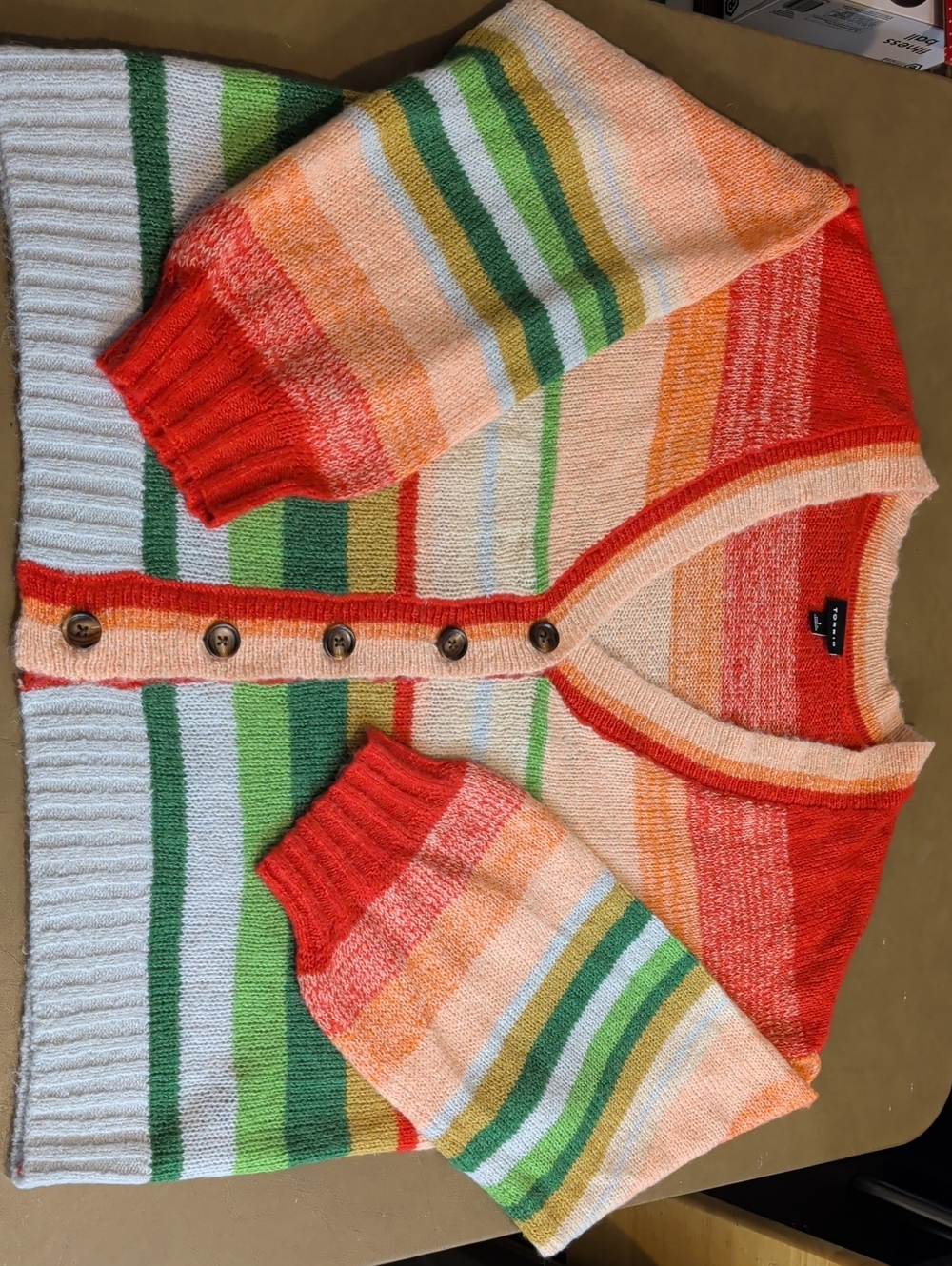 torrid Red and Cream Striped Knit Sweater